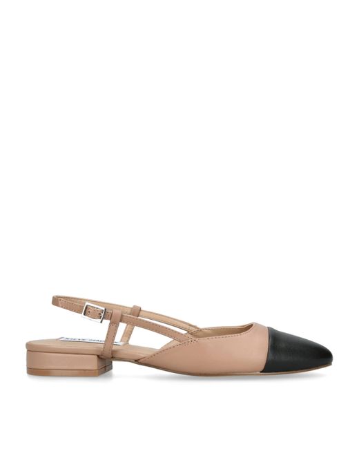 Steve Madden Natural Leather Belinda Slingback Flats
