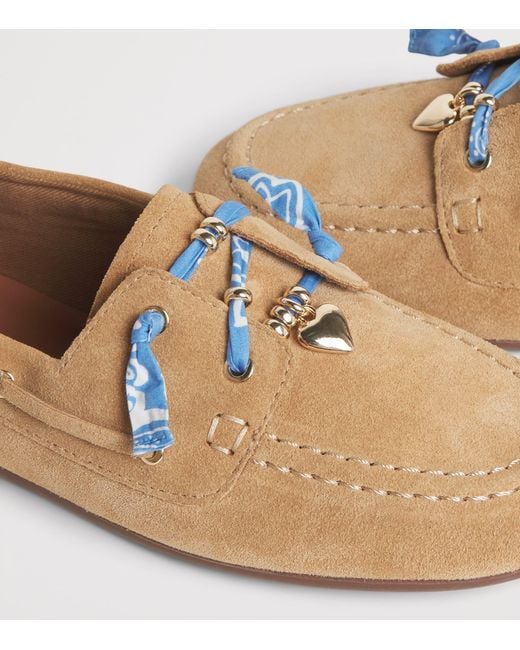 Maje Natural Suede Boat Shoes