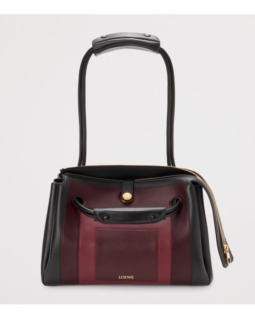 Loewe Black X Albers Medium Leather Madrid Shoulder Bag