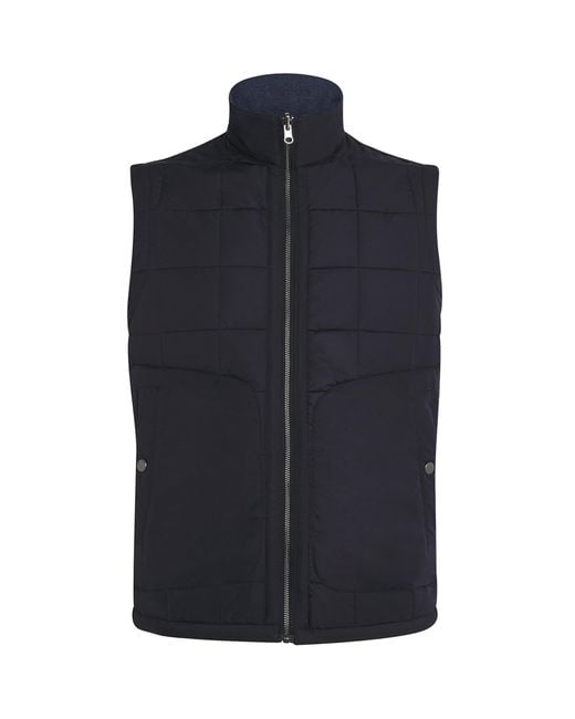 Pal Zileri Blue Reversible Padded Gilet for men