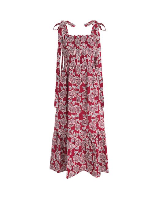 Erdem Embroidered Floral Midi Dress