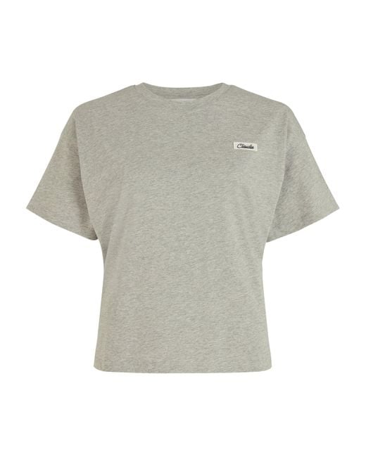 Claudie Pierlot Gray Cotton Oversized T-Shirt