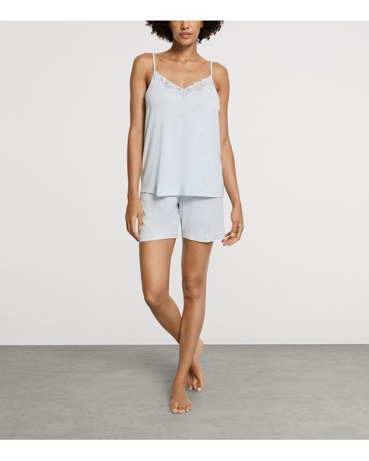 Hanro White Natural Elegance Pyjama Set
