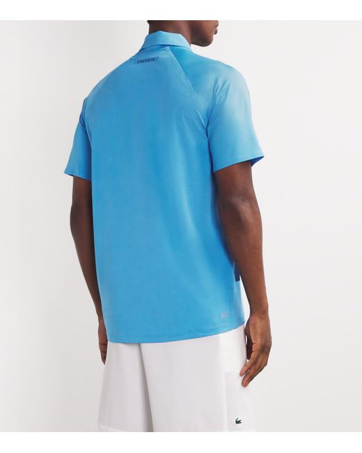 Lacoste Blue X Novak Djokovic On Court Polo Shirt for men