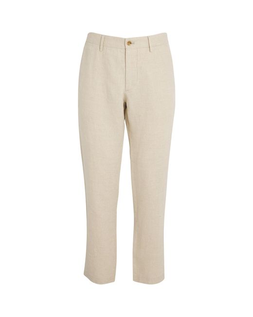 NN07 Natural Linen Theo Trousers for men