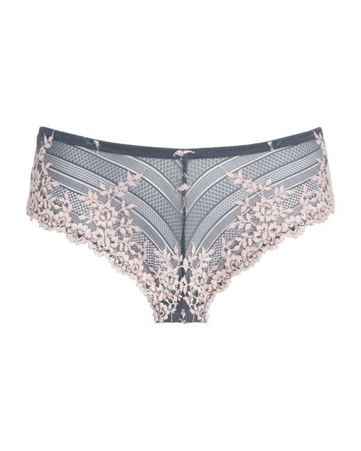 Wacoal Gray Embrace Lace Tanga Briefs