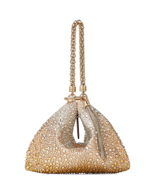 Jimmy Choo Metallic Crystal-Embellished Callie Clutch Bag