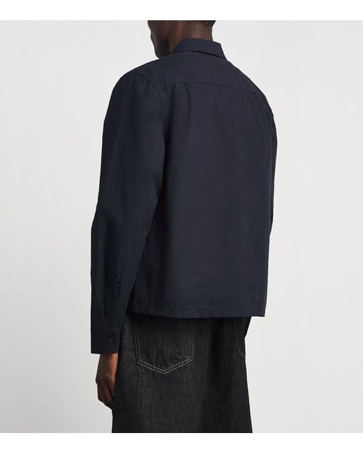 Fred Perry Blue Zip-Up Overshirt for men