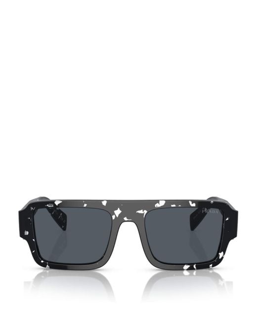 Prada Black Tortoiseshell Acetate Symbole Sunglasses for men