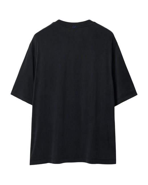 Burberry Black Stretch-cotton T-shirt for men