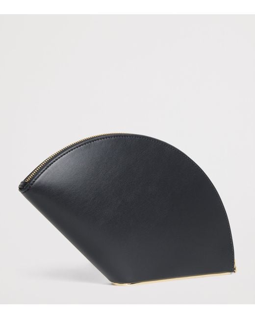 Carolina Herrera Gray Leather Consuelo Clutch Bag