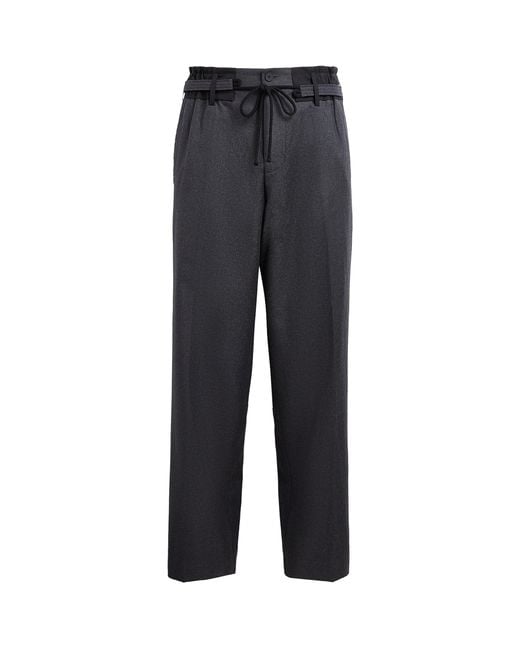 Craig Green Gray Wool Lace Wide-Leg Trousers for men