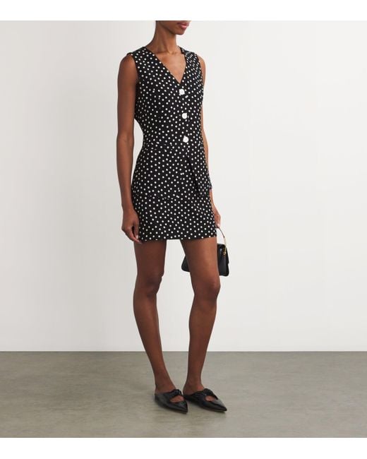 Rixo Black Polka Dot Ingrida Waistcoat