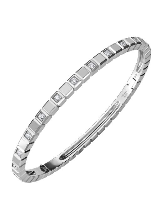 Chopard Metallic And Diamond Ice Cube Bangle