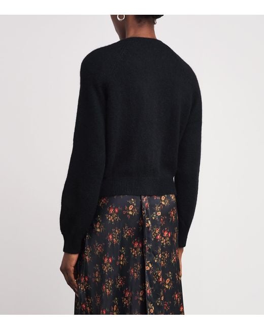 Doen Black Crystal-Button Petra Cardigan