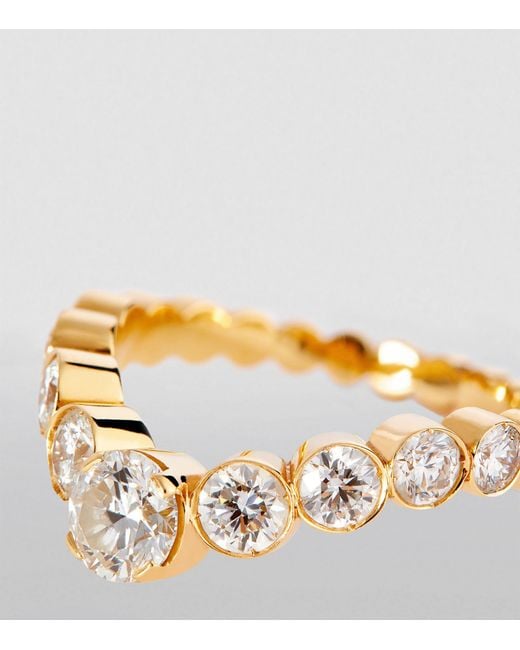 Sophie Bille Brahe Metallic Yellow Gold And Diamond Ensemble De Coeur Ring (size 52)