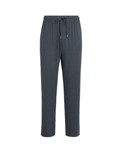 Derek Rose Blue Micromodal Lounge Trousers for men