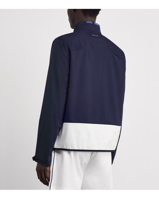 Ralph Lauren Blue Colour-Block Packable Jacket for men