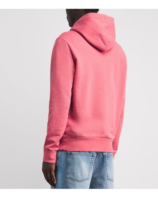 Polo Ralph Lauren Pink Cotton Loopback Fleece Polo Pony Hoodie for men