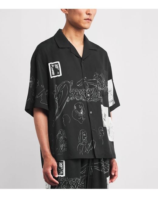 DOMREBEL Black Cotton Assemblage Shirt for men