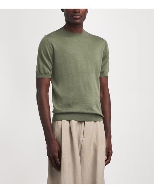 Colombo Green Cashmere T-Shirt for men