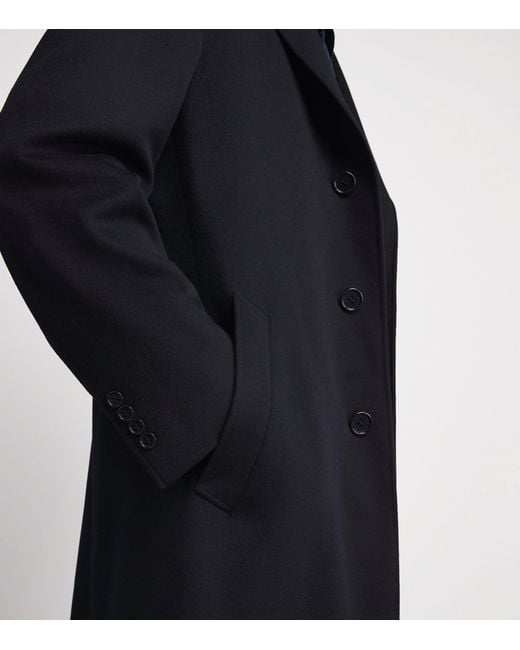 Canali Blue Wool-Cashmere Overcoat for men