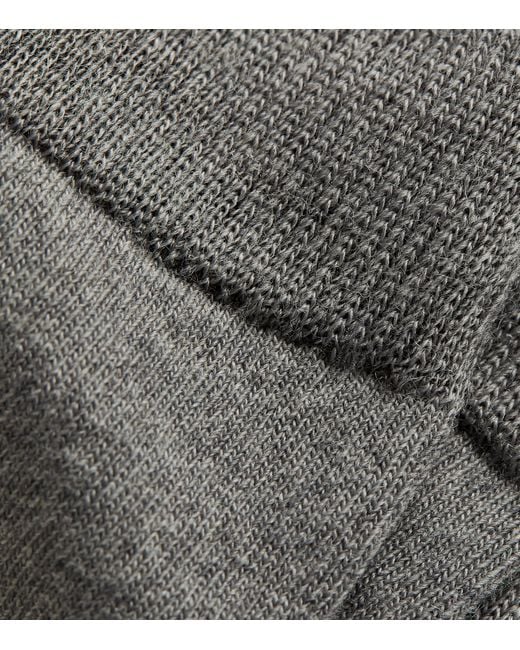 Falke Gray Merino Wool-Cotton Socks