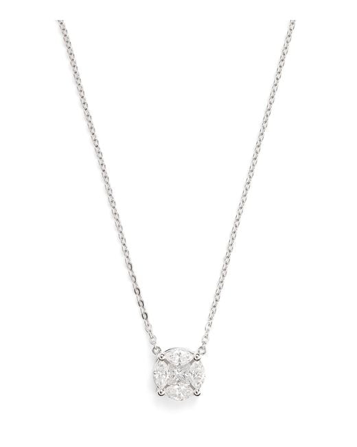 Harrods Metallic And Diamond Round Illusion Necklace