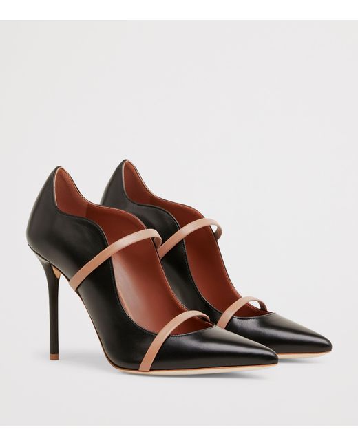 Malone Souliers Black Leather Maureen Pumps 100