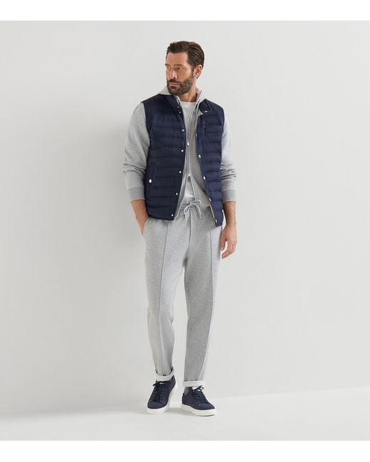 Brunello Cucinelli Blue Suede Lace-Up Sneakers for men
