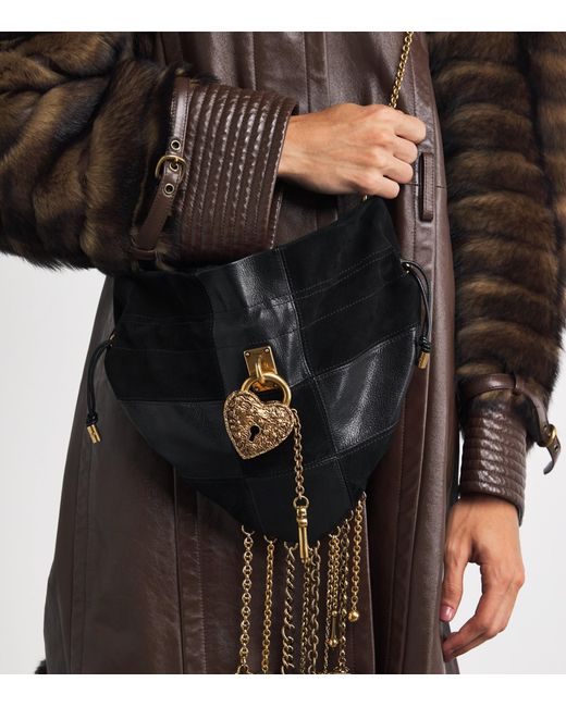 Chloé Black Patchwork-Leather Charms Cross-Body Bag
