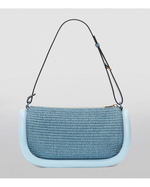 J.W. Anderson Blue Raffia Bumper-15 Shoulder Bag