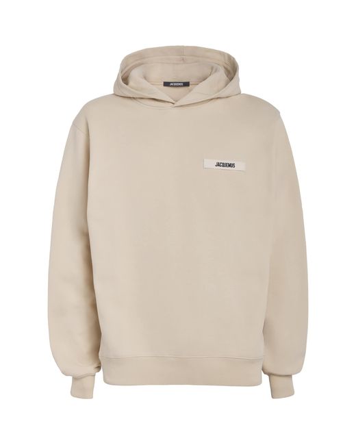 Jacquemus Natural Grosgrain Logo Hoodie for men