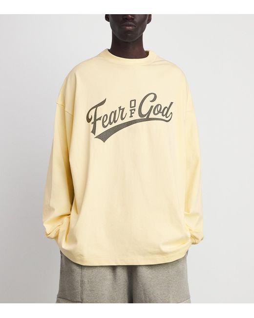 Fear Of God Natural Cotton Merch Long-Sleeve T-Shirt for men