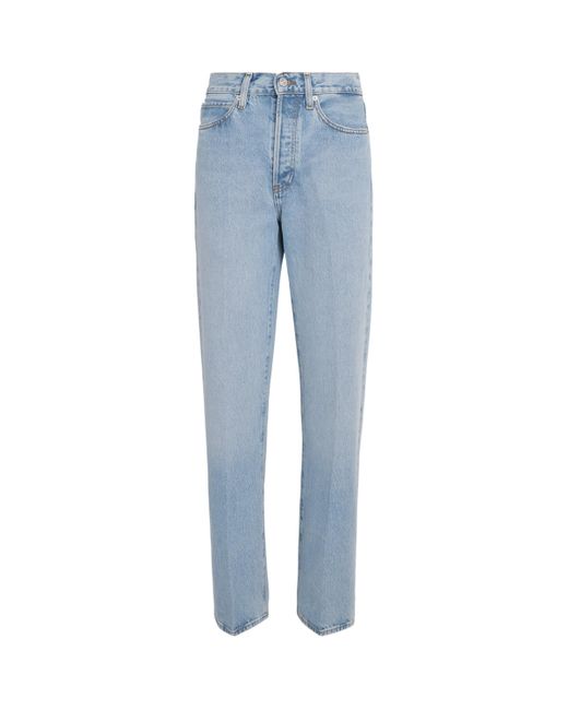 FRAME Blue The Vertical Straight Jeans
