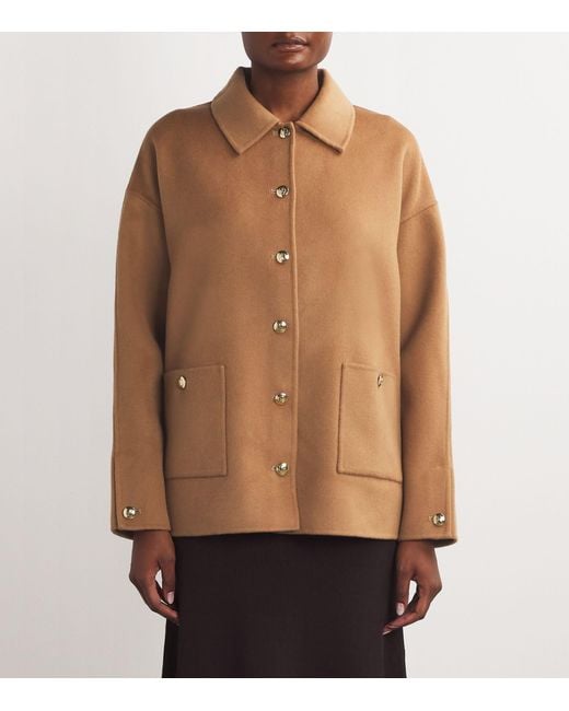 Anine Bing Wool Cashmere Luca Jacket in Brown Lyst