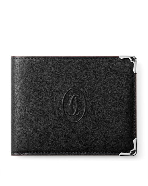 Cartier Black Leather Must Card Holder for men