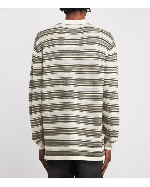 Wales Bonner Gray Wool-Blend Samuel Polo Sweater for men