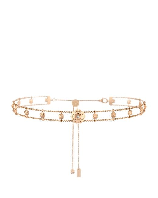 Chanel Metallic And Diamond Extrait De Camélia Supple Choker