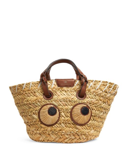 Anya Hindmarch Metallic Paper Eyes Basket Bag