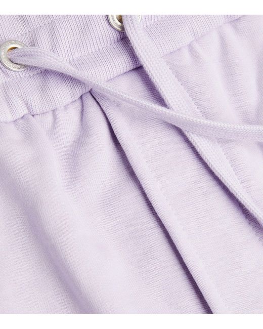 Moose Knuckles Purple Embroidered Sweatshorts for men
