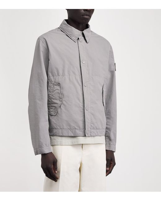 Stone Island Gray David Light-Tc Ghost Coach Jacket for men