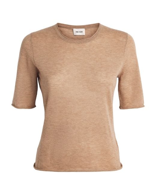 ME+EM Brown Cashmere T-Shirt