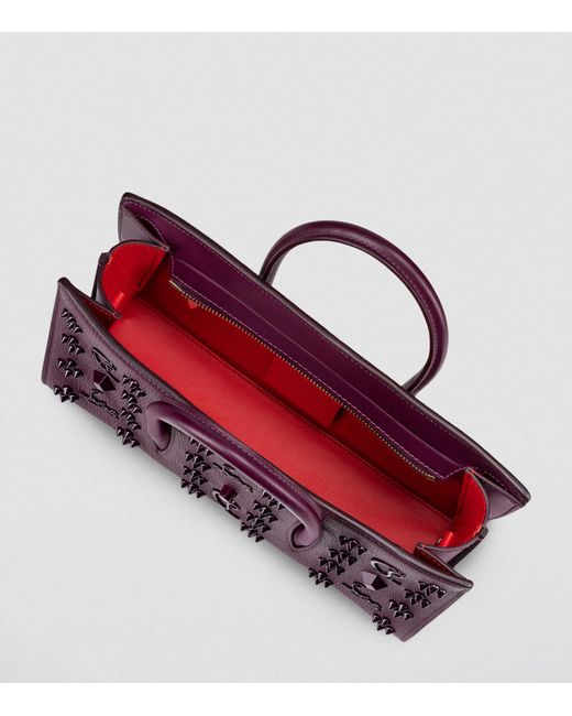 Christian Louboutin Purple Paloma Leather Baguette Bag