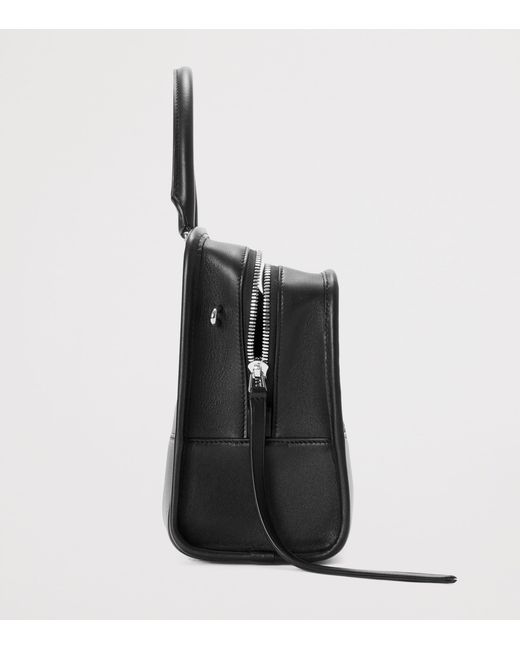 Loewe Black Medium Woven Leather Amazona 180 Top-Handle Bag