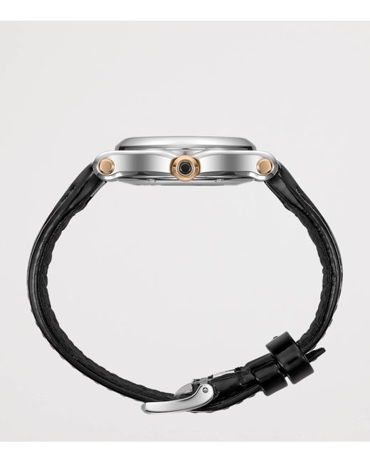 Chopard Black Stainless Steel, And Diamond Happy Sport Watch