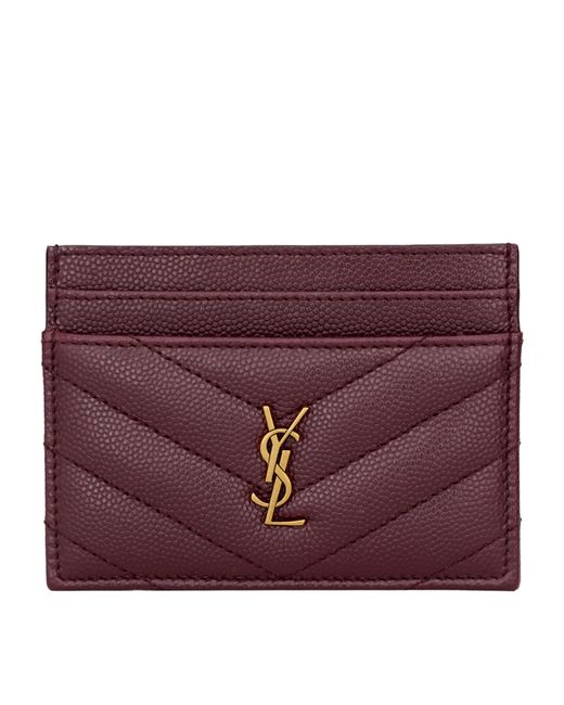 Saint Laurent Purple Cassandre Card Holder
