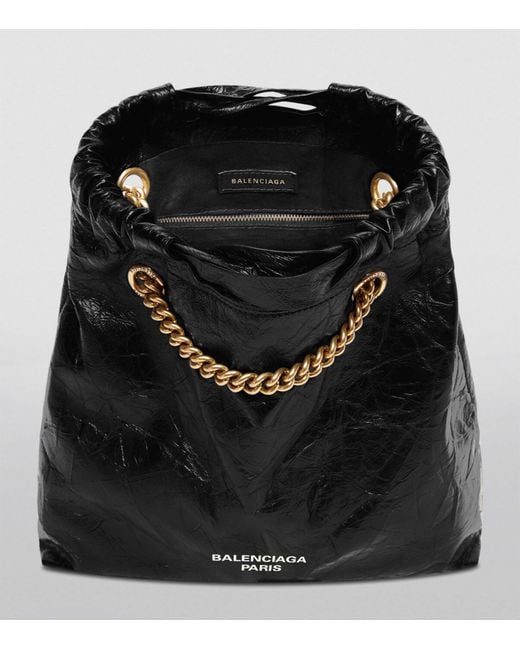 Balenciaga Black Small Crush Tote Bag