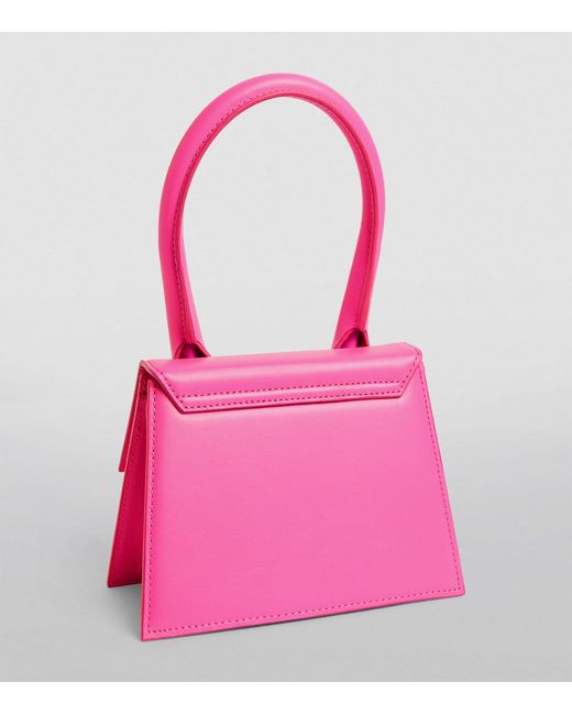 Jacquemus Pink Medium Leather Le Chiquito Top-handle Bag