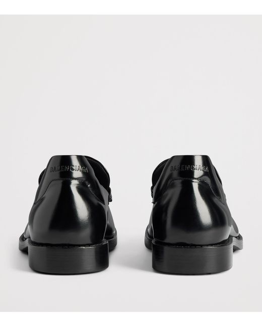 Balenciaga Black Leather Comfy Loafers